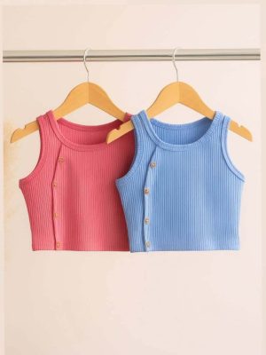 GRADE BLUSA REGATA COM BOTÃO LATERAL