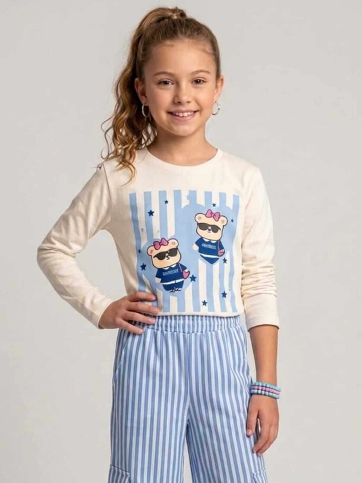 GRADE BLUSA MANGA LONGA URSO ELEGANTE - Imagem 3