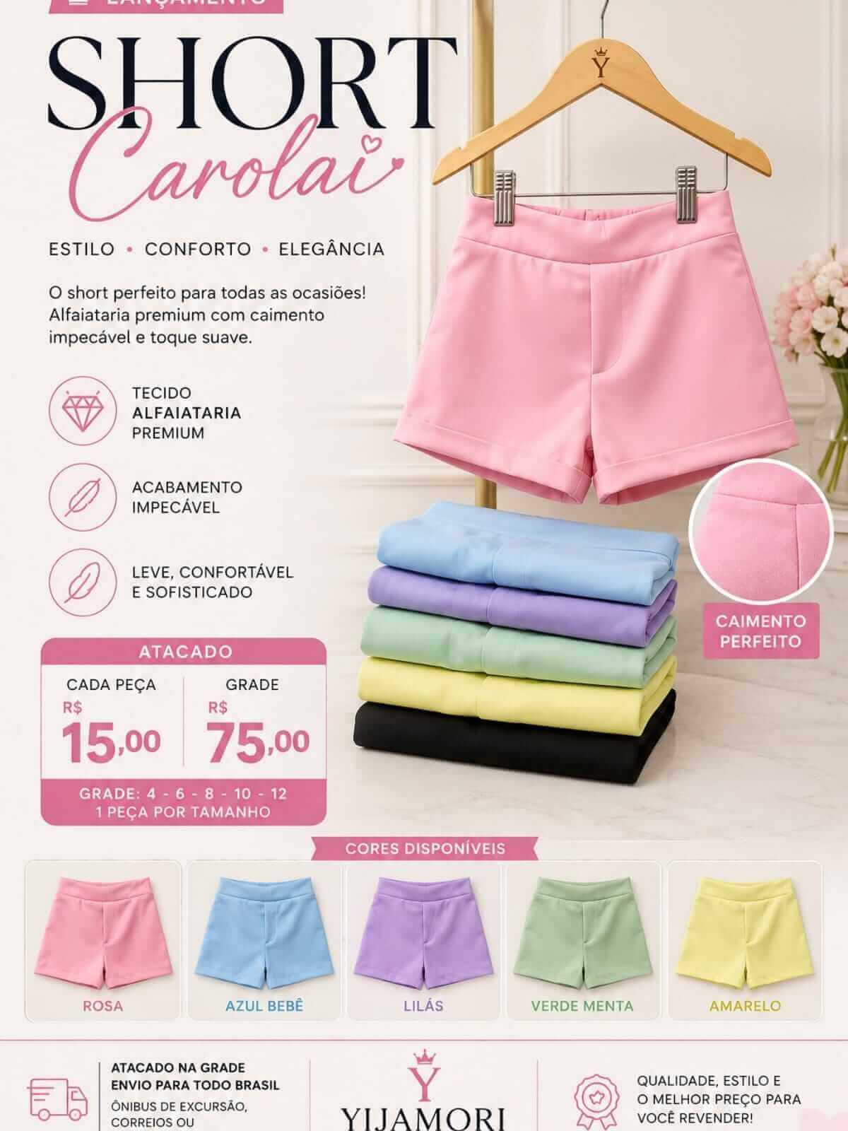 GRADE SHORT SOCIAL CAROLAY - Imagem 2